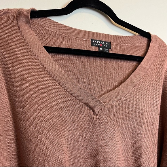 POOF Mauve Balloon Sleeve Long Sleeve Sweater Size XL Women - Picture 7 of 8